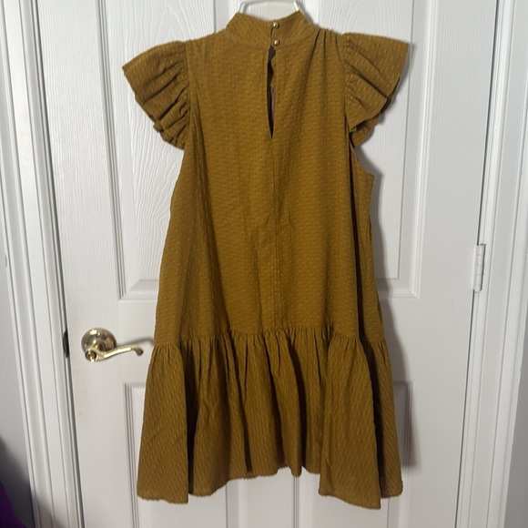 NWT Corey Lynn Calter mustard color Charlotte mini dress size large - Picture 4 of 4